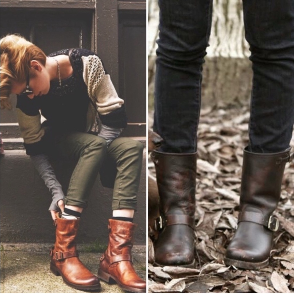 Frye Brown Veronica Leather Boots